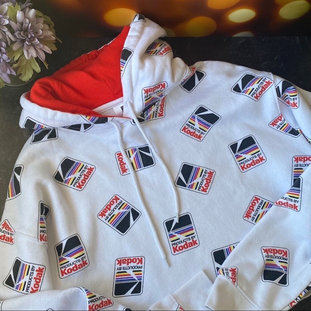 Kodak Cropped Hoodie Sz S